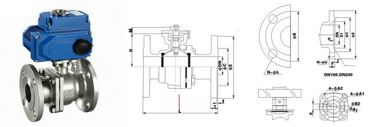 電動高平臺球閥結(jié)構(gòu)圖
