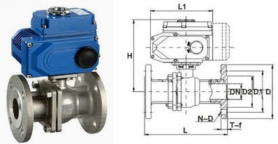 電動開關球閥結(jié)構圖
